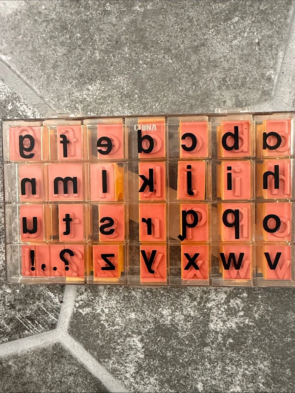 Lakeshore Learning  3 Rubber Stamp Sets — Upper & Lowercase Alphabet + Numbers